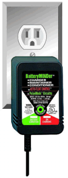 Battery minder charging and maintenance system